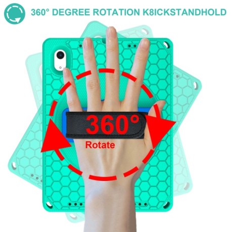 Противоударный чехол Rotation Stand EVA для iPad 10.9 2022 - зеленый