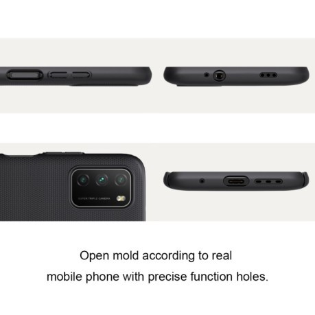 Чехол NILLKIN Frosted Shield на Xiaomi Poco M3 - черный