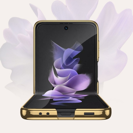 Противоударный чехол GKK Electroplating Painted для Samsung Galaxy Z Flip3 5G - Purple Pink