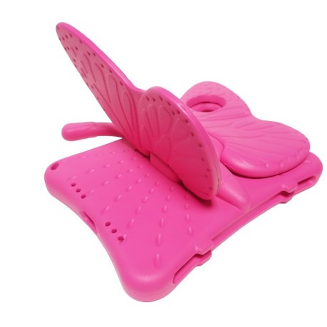 Противоударный чехол Butterfly Bracket EVA для iPad mini 6 - пурпурно-красный