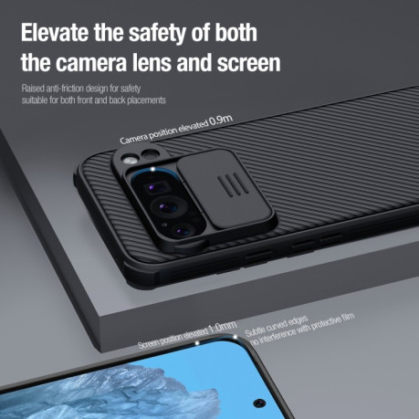 Ударозахисний чохол NILLKIN CamShield Pro на Google Pixel 9 Pro - чорний