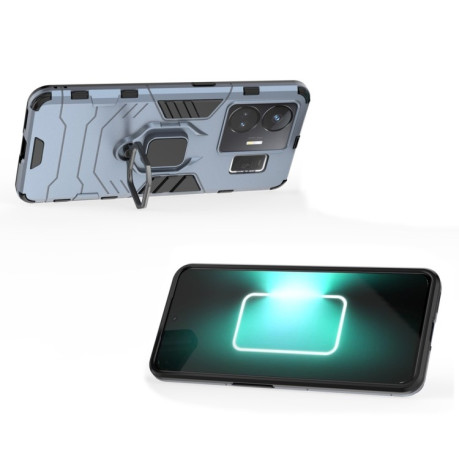 Противоударный чехол Magnetic Ring Holder на Realme GT Neo 5 5G / GT3 5G - синий