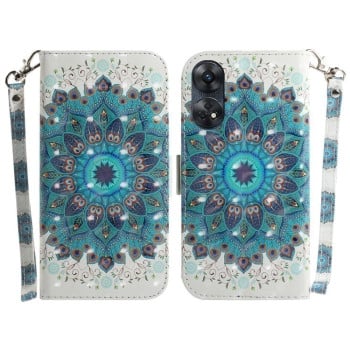 Чехол-книжка 3D Colored Horizontal для OPPO Reno8 T 4G - Wreath