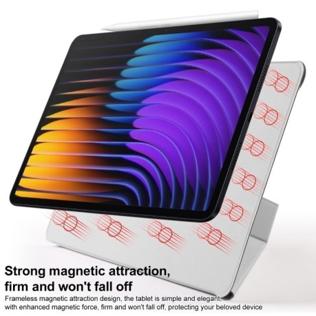 Чехол-книжка Fixed Buckle Magnetic Demation Leather  Xiaomi Pad 7 / 7 Pro - серый
