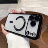 Противоударный чехол Electroplating (Magsafe) для iPhone 17 Pro Max — чёрный