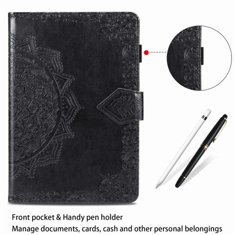 Чохол-книжка Embossed Mandala для iPad Mini 5/4/3/2/1 - чорний