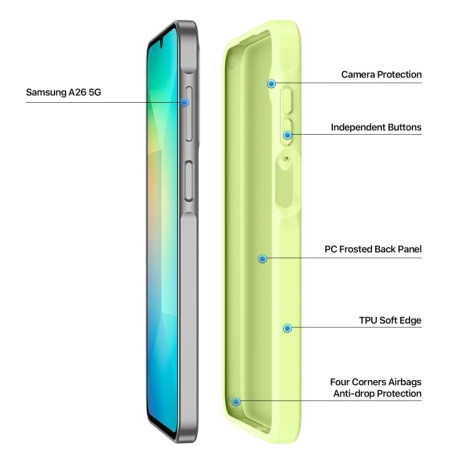 Чохол DUX DUCIS Yind Series TPU Hybrid PC  для Samsung Galaxy A26 5G - зелений