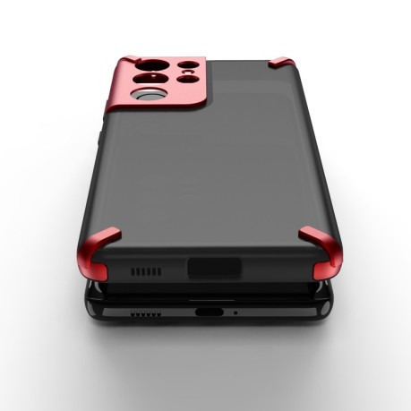 Противоударный чехол  GKK X-Four Shockproof Protective на Samsung Galaxy S21 Ultra - красный