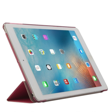 Чохол Silk Texture Three-folding пурпурно-червоний для iPad 9.7 2017/2018 (A1822/ A1823)