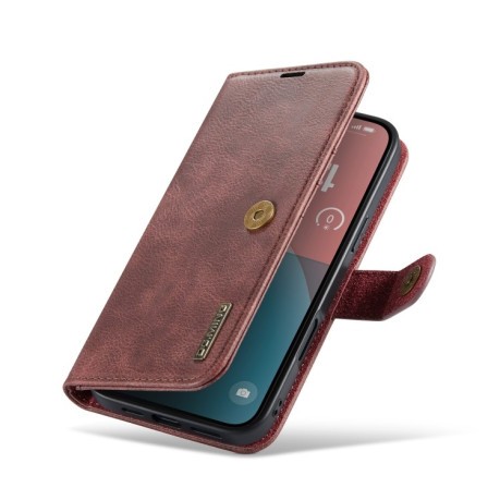 Чохол-книжка DG.MING Crazy Horse Texture для iPhone 16 - червоний