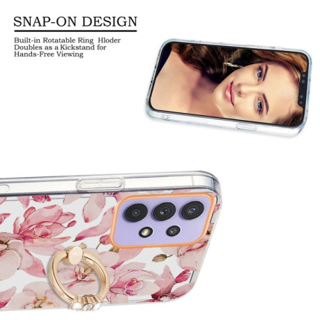 Протиударний чохол Ring IMD Flowers для Samsung Galaxy A23 4G/5G - Pink Gardenia