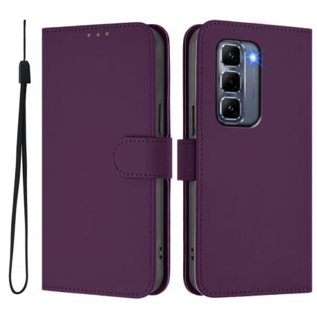 Чехол-книжка Skin Feel Solid Color Leather для Infinix Hot 50 Pro+ - фіолетовий