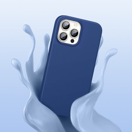 Оригінальний силіконовий чохол Ugreen Flexible Rubber для iPhone 13 Pro Max - синій