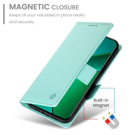 Чохол-книжка Side Buckle Magnetic Frosted Leather для Realme 14 Pro+ - зелений