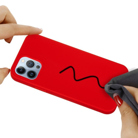 Силіконовий чохол Solid Color Liquid Silicone для iPhone 15 Pro Max - червоний
