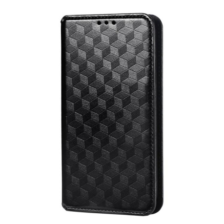 Чохол-книжка Cubic Grid Texture Flip Leather для OPPO Reno13 5G - чорний
