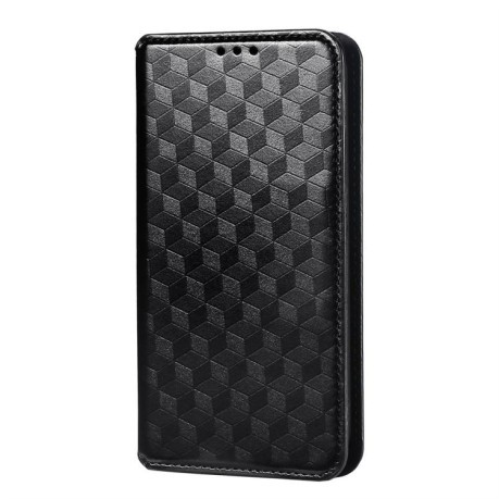 Чехол-книжка Cubic Grid Texture Flip Leather для OPPO Reno13 Pro 5G - черный