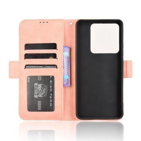 Чехол-книжка Skin Feel Calf на Xiaomi Poco M7 Pro 5G - розовый