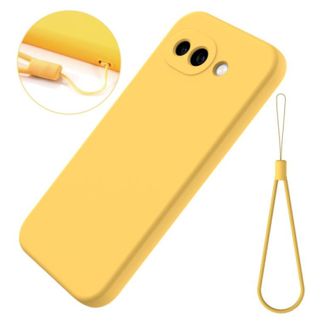 Силиконовый чехол Solid Color Liquid Silicone на Google Pixel 10a — жёлтый