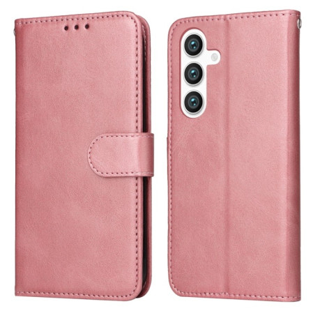 Чехол-книжка Stitching Calf Texture для Samsung Galaxy S25+ 5G - розовое золото