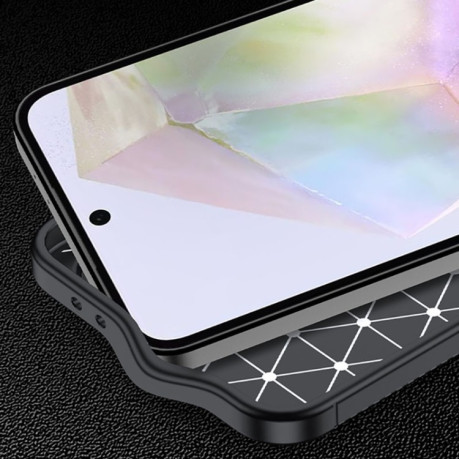 Ударозахисний чохол HMC Carbon Fiber Texture  для Samsung Galaxy A56 5G - чорний