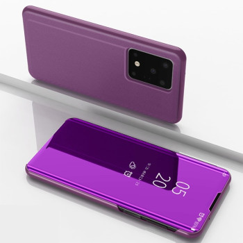 Чехол книжка Clear View на Samsung Galaxy S20 Ultra- фиолетовый