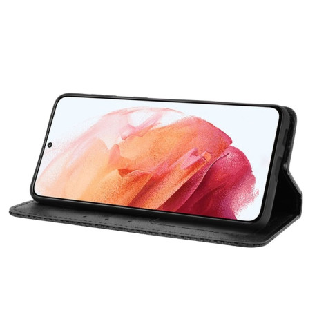 Чехол-книжка Magnetic Buckle Retro на Samsung Galaxy S21 Plus - черный