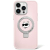 Оригінальний чохол Karl Lagerfeld Ring Stand Karl Choupette MagSafe для iPhone 15 Pro Max - pink(KLHMP15XHMRSCHP)