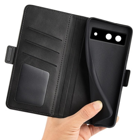 Чехол-книжка Dual-side Magnetic Buckle для Google Pixel 8a  - черный