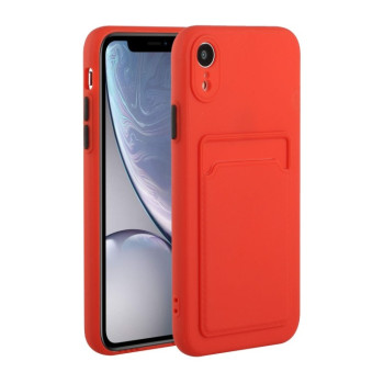 Протиударний чохол Card Slot Design для iPhone XR - червоний