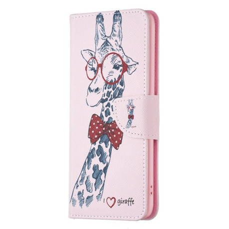 Чехол-книжка Colored Drawing Pattern для Samsung Galaxy S25+ 5G - Giraffe