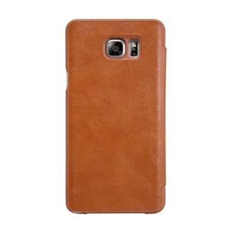 Кожаный Чехол Книжка Nillkin QIN Series Brown для Samsung Galaxy Note 5 / N920