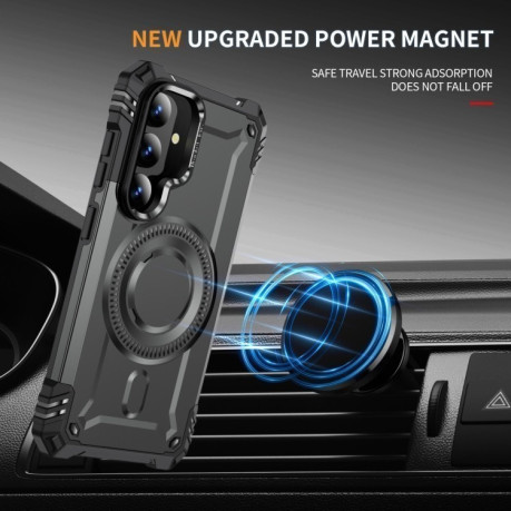 Протиударний чохол MagSafe Lens Holder PC Hybrid TPU  для Samsung Galaxy S25+ 5G - сірий