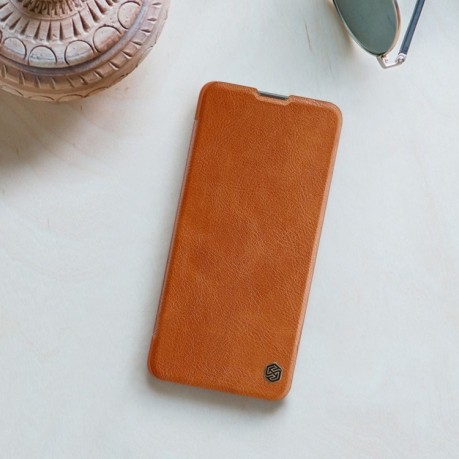 Кожаный Чехол Книжка Nillkin QIN Series Brown для Xiaomi Redmi Note 11 Pro 5G (China)/11 Pro+ - коричневый