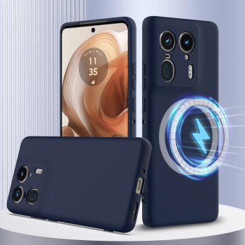 Силиконовый чехол Shockproof Silicone Magsafe для Motorola Edge 50 Ultra - синий