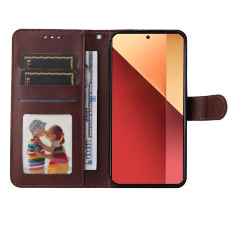 Чехол-книжка Classic Calf Texture для Xiaomi Redmi Note 13 Pro 4G / POCO M6 Pro 4G  - коричневый