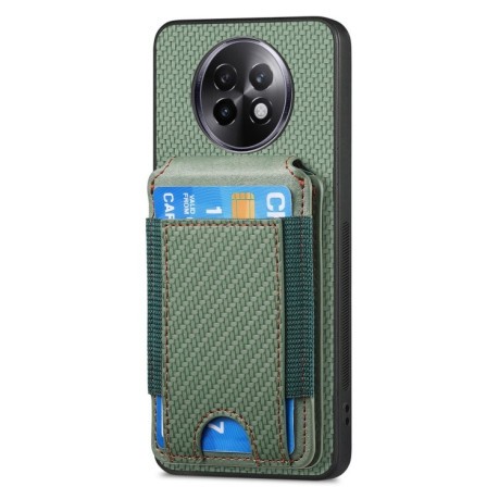 Чохол Cross Leather Ring Vertical Zipper Wallet для Realme 13 Pro / 13 Pro+ - зелений