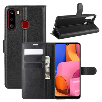 Чехол-книжка Texture Single Fold на Samsung Galaxy A21-черный