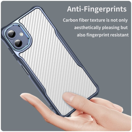 Ударозахисний чохол Carbon Fiber Texture Translucent для Samsung Galaxy A06 4G - синій