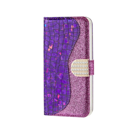 Чехол-книжка Laser Glitter на Samsung Galaxy A33 5G - фиолетовый