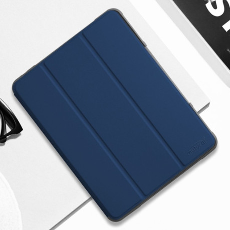 Противоударный чехол-книжка Mutural Horizontal Flip на iPad 9/8/7 10.2 (2019/2020/2021) - синий
