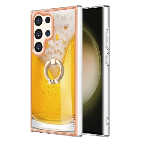 Противоударный чехол Electroplating IMD для Samsung Galaxy S24 Ultra 5G - Beer