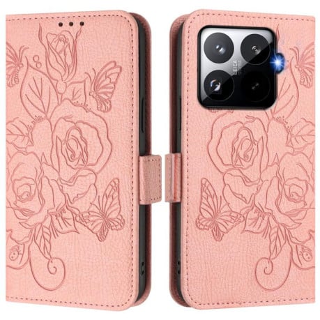 Чехол-книжка Magnetic RFID Anti-theft Leather на Xiaomi 15T Pro 5G - розовый
