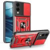 Протиударний чохол Sliding Camshield для Samsung Galaxy S25 Edge 5G - червоний