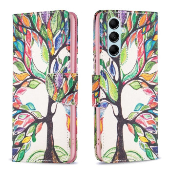 Чехол-книжка Colored Drawing Pattern для Samsung Galaxy M14 5G - Tree Life