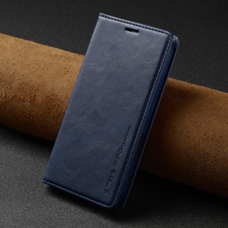 Чехол-книжка LCIMEEKE RFID для iPhone 16 Plus - синий