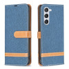 Чехол-книжка Color Matching Denim Texture на Samsung Galaxy S24 5G - синий