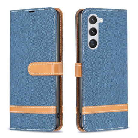 Чохол-книжка Color Matching Denim Texture на Samsung Galaxy S25 5G - синій