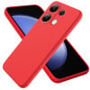 Силиконовый чехол Solid Color Liquid Silicone на Xiaomi Redmi Note 13 Pro 4G / Poco M6 Pro 4G - красный