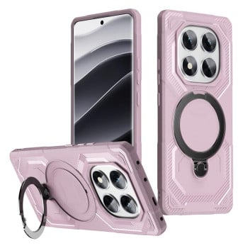 Противоударный чехол MagSafe Magnetic Frosted TPU для Xiaomi Redmi Note 14 Pro 5G - розовый